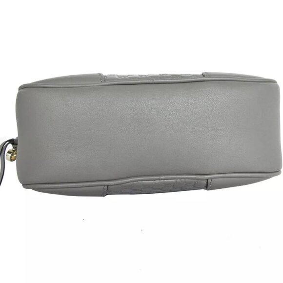 Auth GUCCI Micro Guccissima Crossbody Shoulder Bag gray leather - Picture 7 of 12